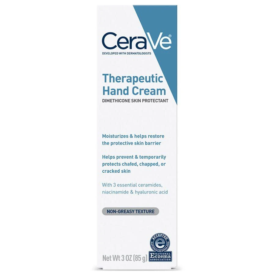 CeraVe Therapeutic Hand Cream for Dry Cracked Hands, Fragrance Free 1