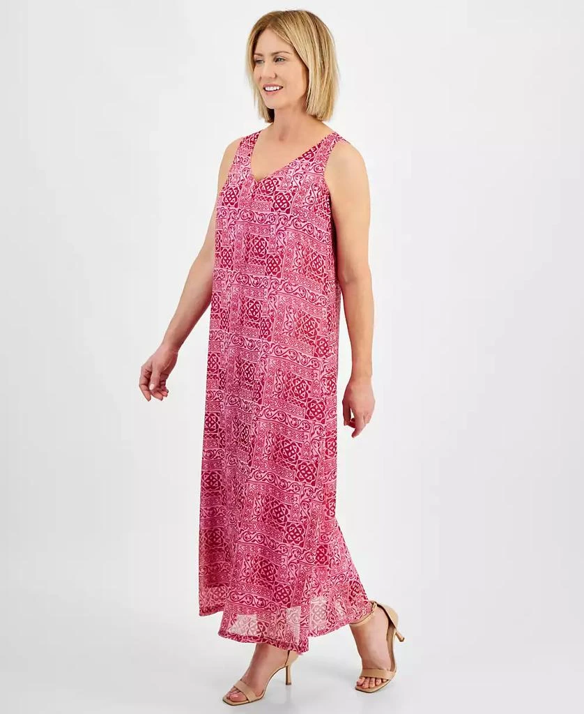 JM Collection Petite Smara Statement Tassel Sleeveless Maxi Dress, Created for Macy's 3