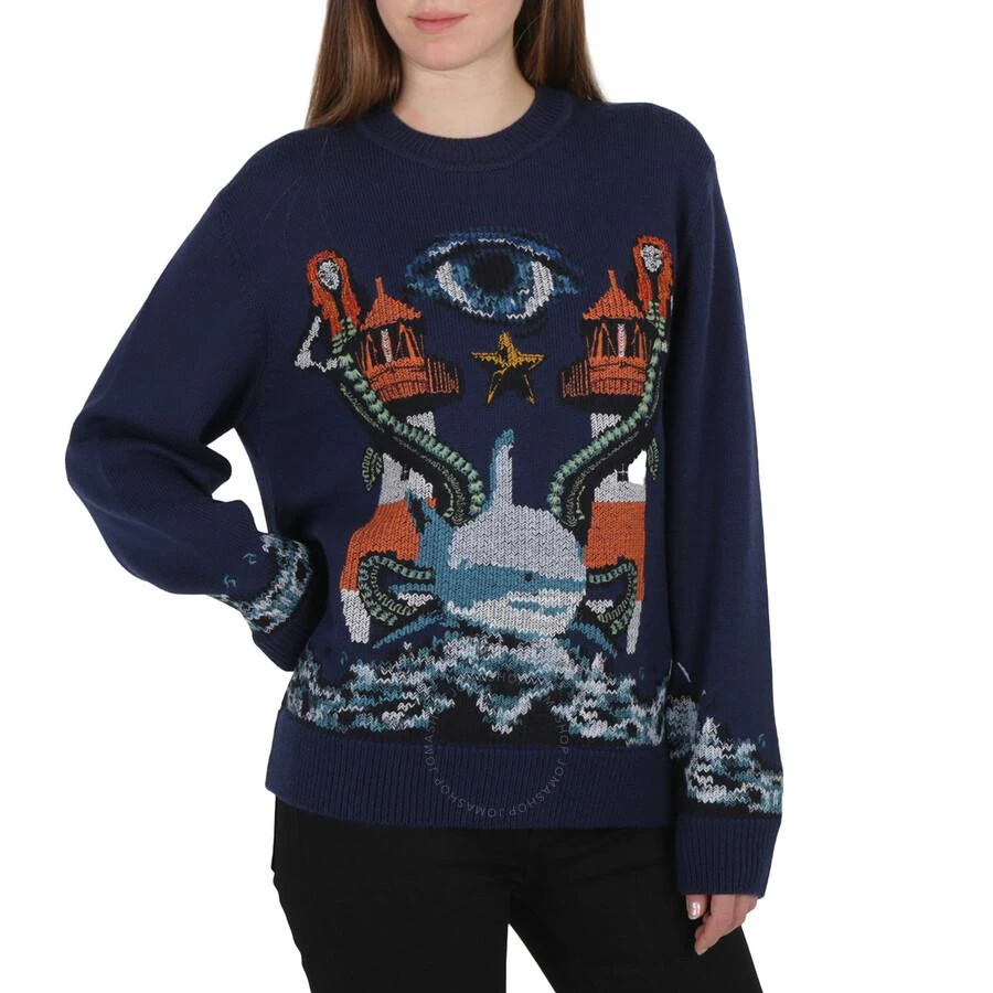 Burberry Liannah Intarsia Mermaid Wool Sweater 3