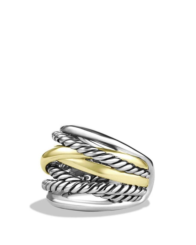 David Yurman Crossover Wide Ring with 14K Gold 1