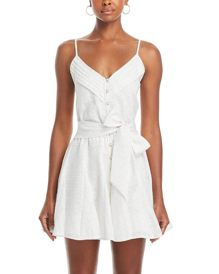 Ramy Brook Kallie V Neck Sash Belt Mini Dress 7