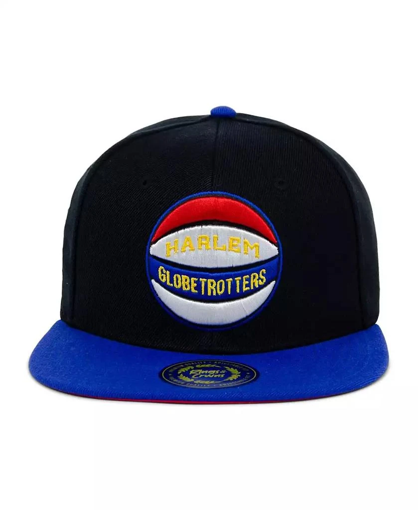 Rings & Crwns Men's Black Harlem Globetrotters Snapback Adjustable Hat 2
