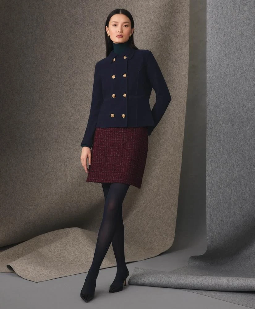 Brooks Brothers A-Line Skirt in Cotton-Wool Blend Boucle 2