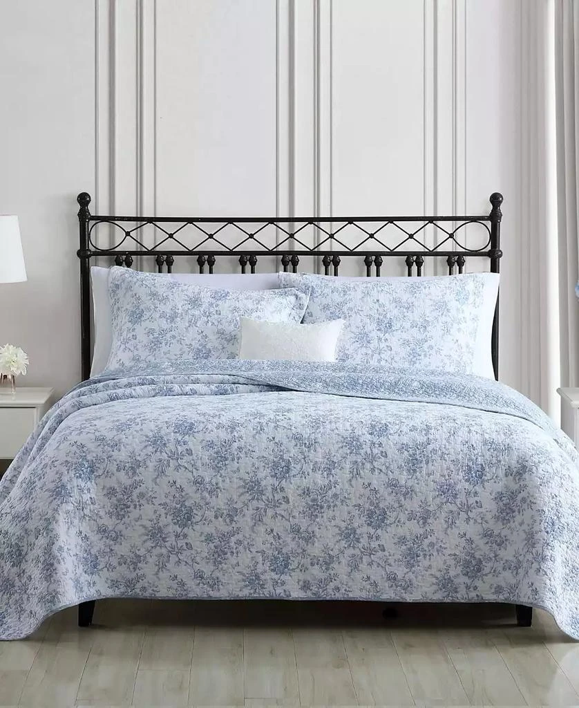 Laura Ashley Walled Garden Reversible 2 Piece Quilt Set, Twin 2