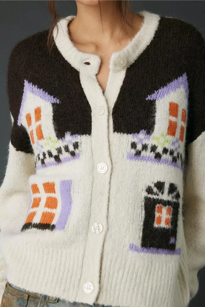 BDG BDG Becca Cottage Printed Brushed Knit Oversized Cardigan 2