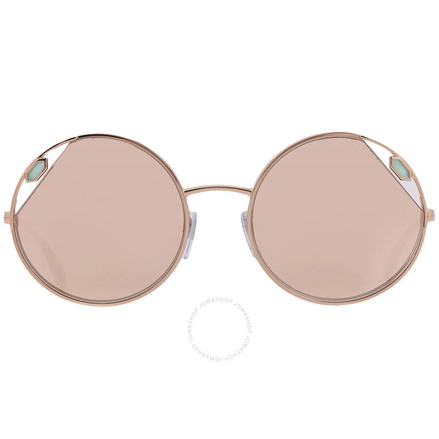 Shop Clear Mirror Rose Gold Round Ladies Sunglasses BV6159  display picture 1