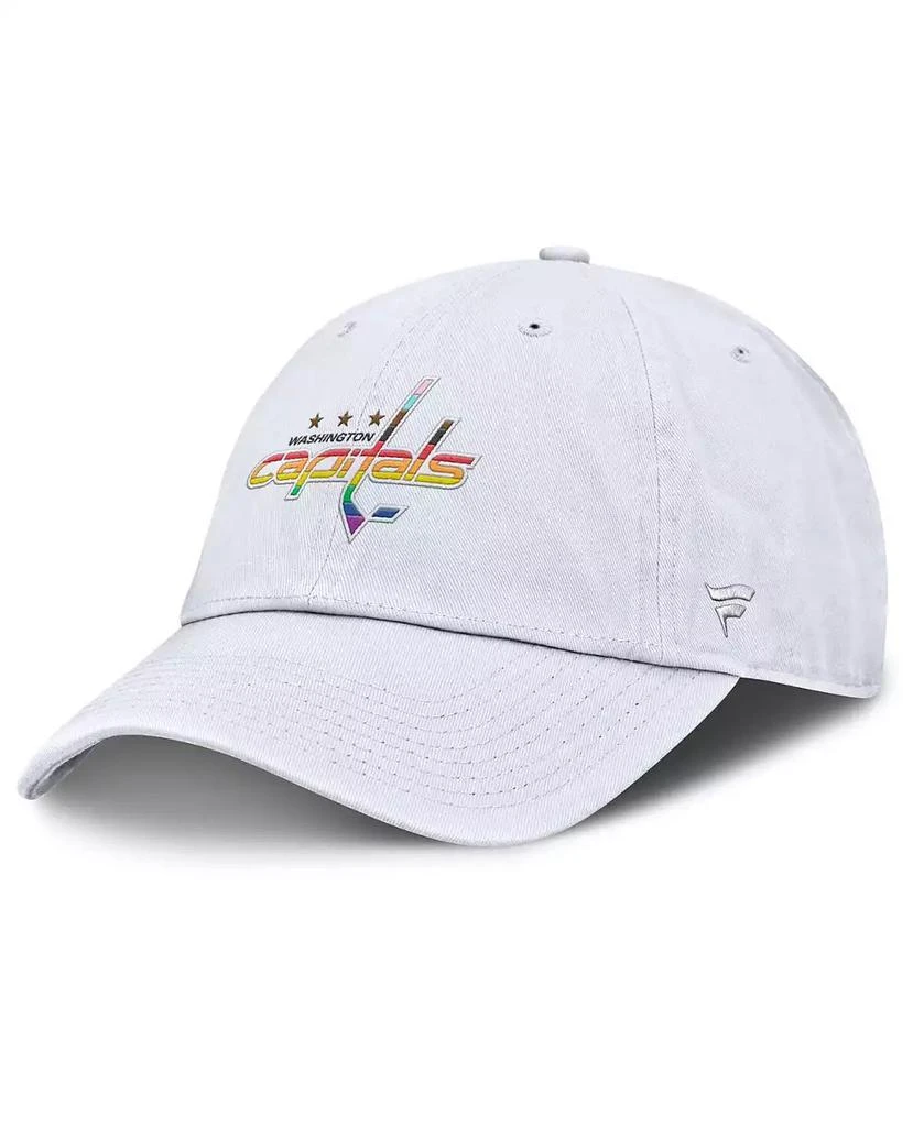Fanatics Men's White Washington Capitals PRIDE Adjustable Hat 1