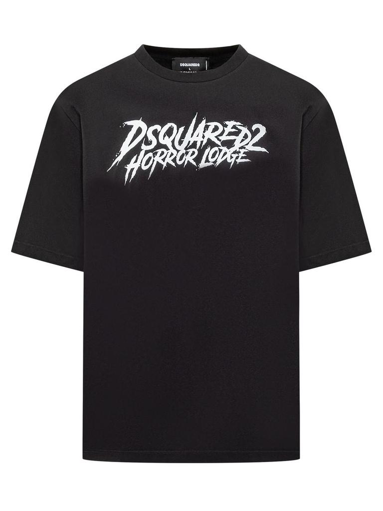 関税送料込【DSQUARED2】HORROR LODGE COOL FIT T-SHIRT 2colors Dsquared2 Horror Red Logo Cool Fit T-Shirt