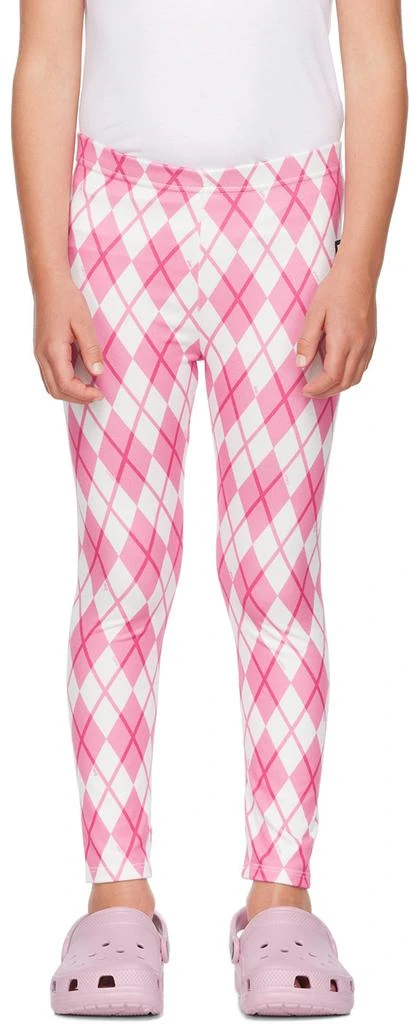 FLAKIKI SSENSE Exclusive Kids Pink 
White Barbie Edition Argyle Lounge Pants