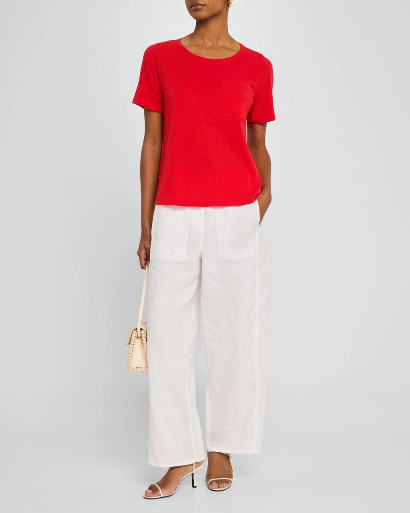Eileen Fisher Missy Scoop-Neck Pocket Tee 2