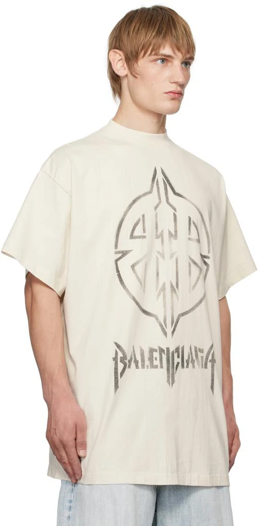 Balenciaga Off-White Metal BB Stencil T-shirt 2