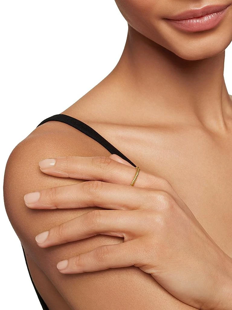 David Yurman Cable Collectibles Stack Ring in 18K Yellow Gold, 2mm 3