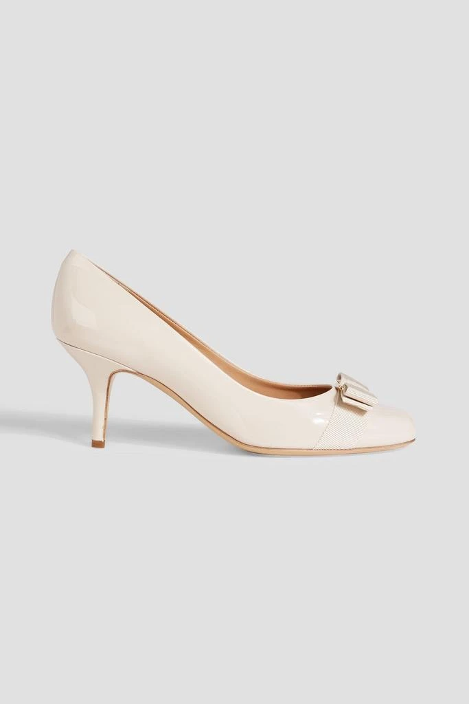 Salvatore Ferragamo Carla 70 bow-detailed patent-leather pumps 1