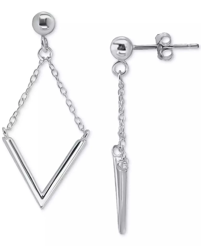 Giani Bernini V Bar & Chain Drop Earrings, Created for Macy's 1