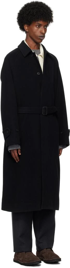 AURALEE Black Mosser Soutien Collar Coat 2