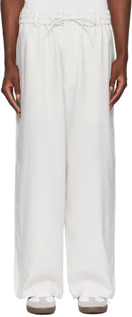 Y-3 Gray Sport Uniform Wide Trousers 1