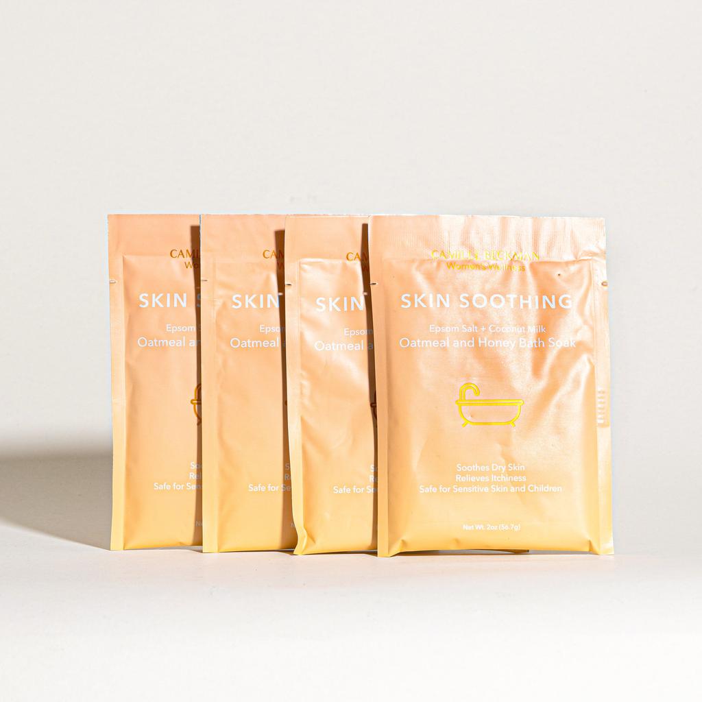 Camille Beckman Value Bundle - Skin Soothing - Oatmeal and Honey Bath Soak (4 Pack)