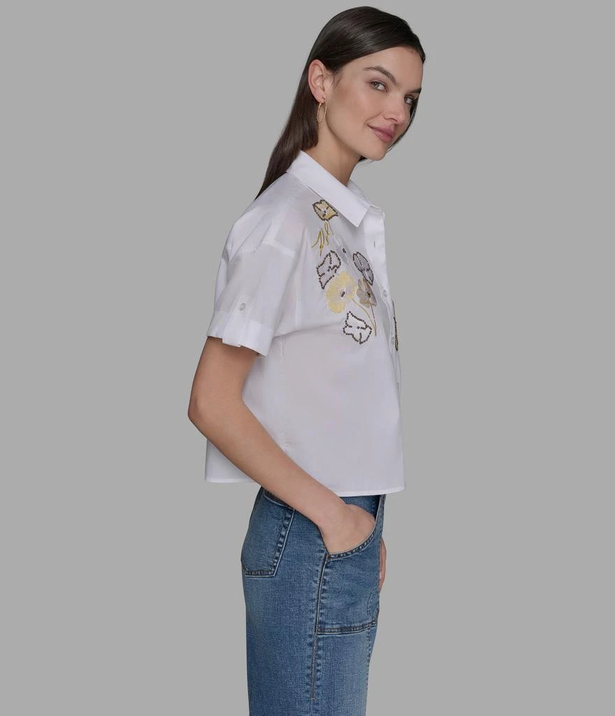 Karl Lagerfeld Paris EMBROIDERED POPLIN SHIRT 4