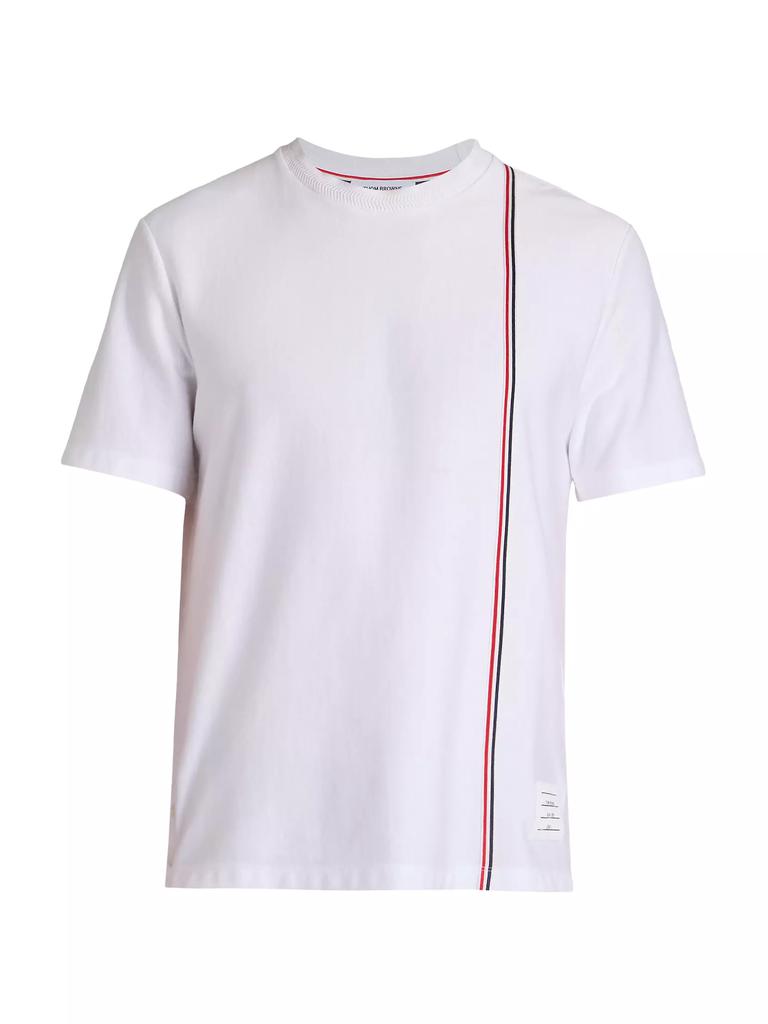Thom Browne Striped Cotton T-Shirt - T-Shirts - Free