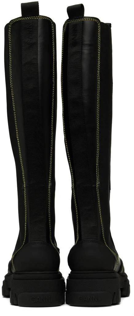 Ganni Black Cleated Chelsea Boots 2
