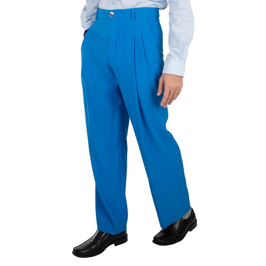 Burberry Men
s Vivid Blue Wool Tailored Trousers 3