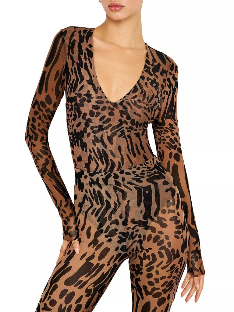 Good American Leopard Mesh Bodysuit 6