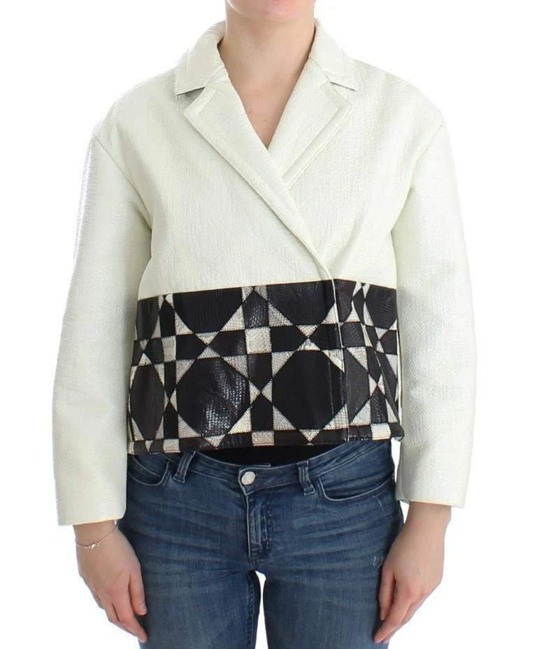 Andrea Pompilio Andrea Pompilio  Cropped Leather Jacket 1