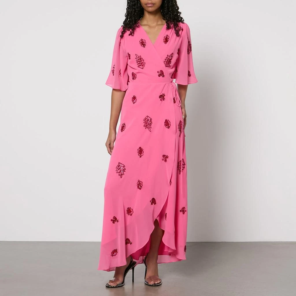 knee length dresses for ladies Harper Chiffon Faux Wrap Dress main image 0