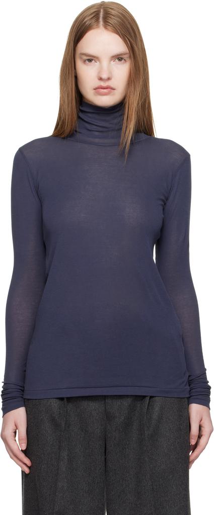 トップス AURALEE PRODUCT DYED WOOL KNIT V-NECK Shop Navy Product Dyed Wool Knit V-Neck Sweater on Sale at