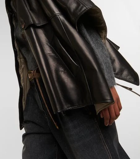 Brunello Cucinelli Leather overshirt  5