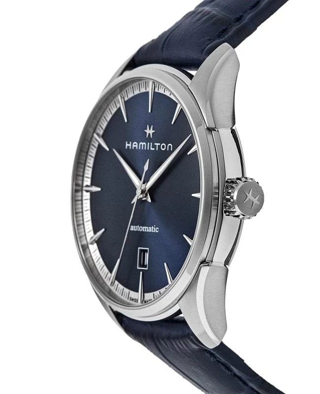 Hamilton Hamilton Jazzmaster Auto Blue Dial Leather Strap Men's Watch H32475640 3