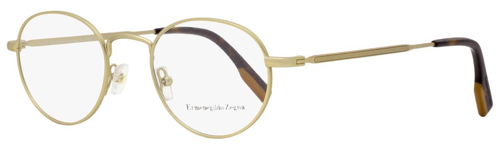 Zegna Men's Oval Eyeglasses EZ5132 032 Matte Gold/Havana 47mm