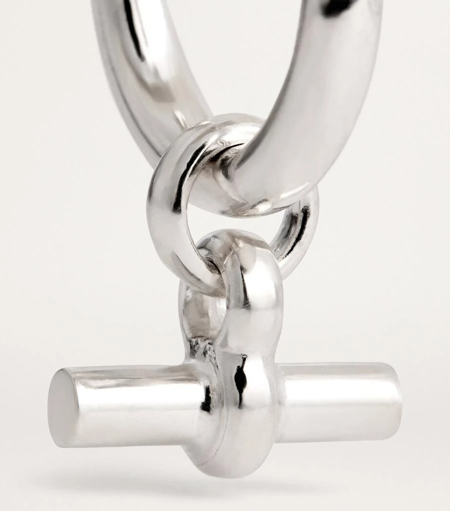 TILLY SVEAAS Medium Sterling Silver T-Bar Hoop Earrings 6