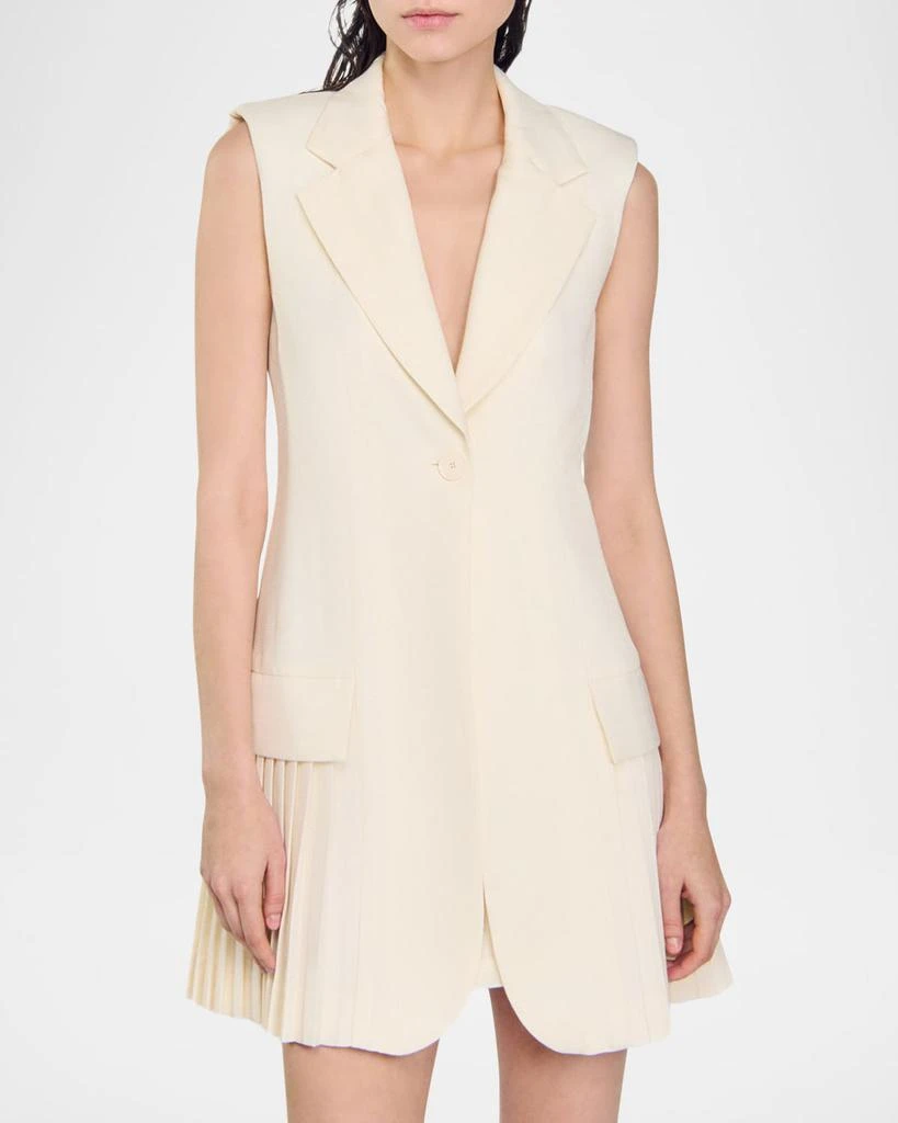 Sandro Carine Sleeveless Suit Jacket Dress 4