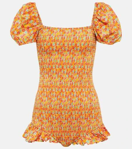 CAROLINE CONSTAS Ginny floral playsuit 1