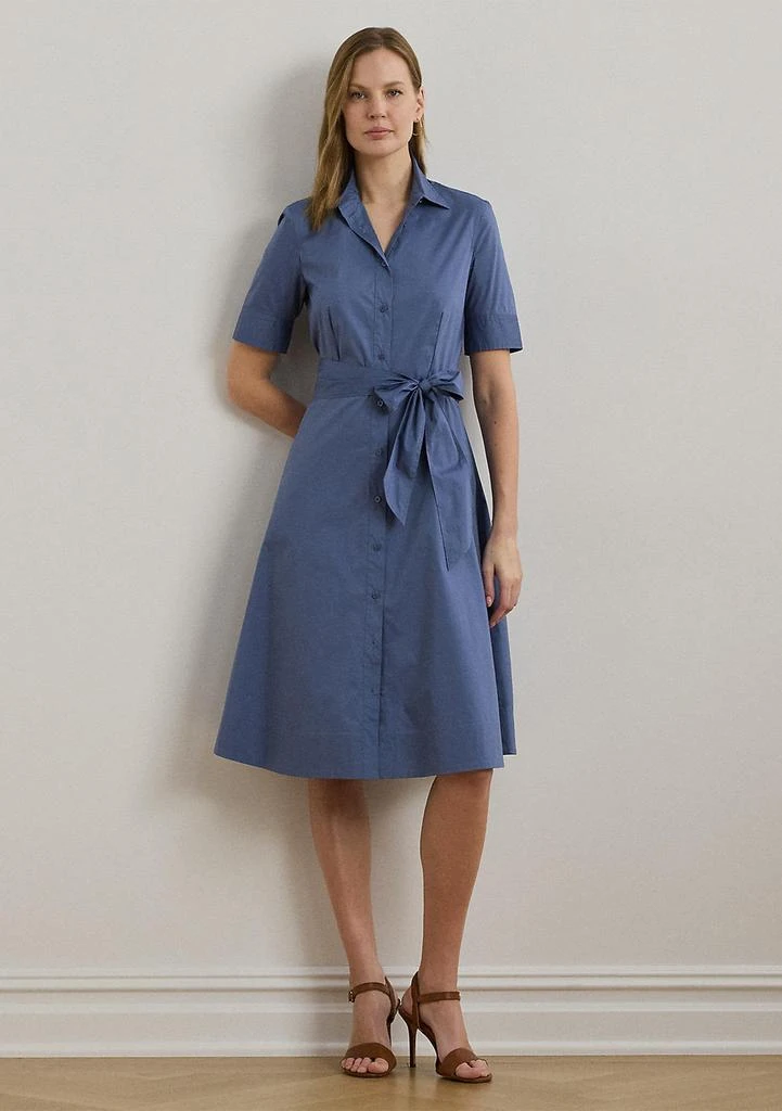 Ralph Lauren Petite Belted Cotton Blend Shirtdress 1