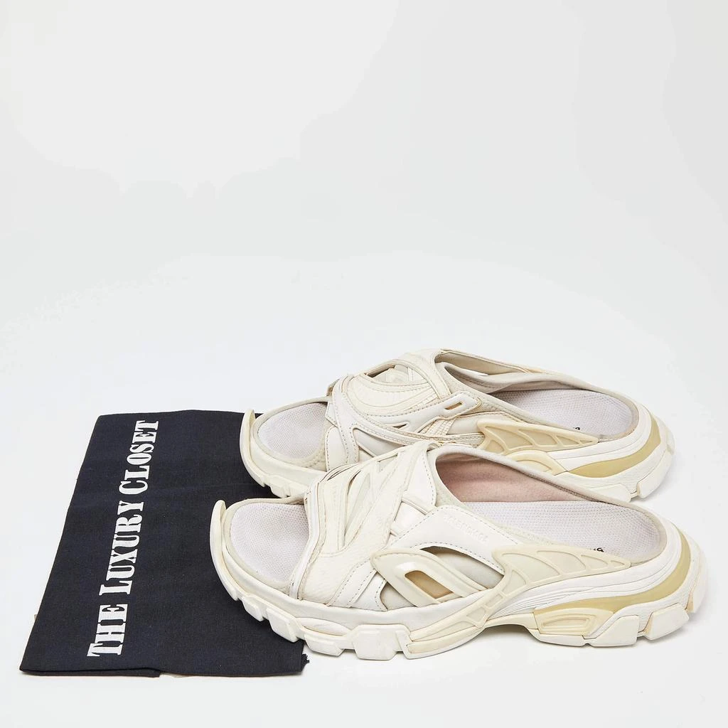 Balenciaga Balenciaga White Rubber and Neoprene Track Flat Slides Size 39 9