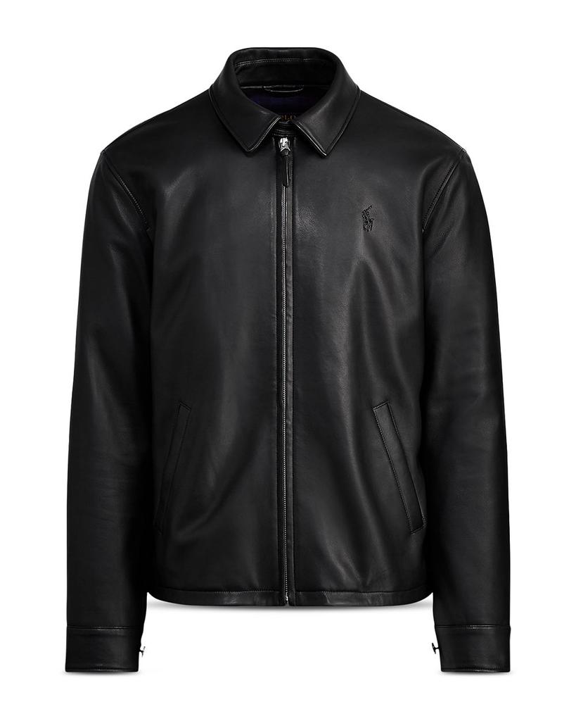 Ralph Lauren Maxwell Lambskin Leather Zip Jacket - Jackets - Free