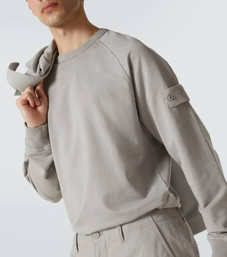 Stone Island Compass cotton-blend jersey sweatshirt 5