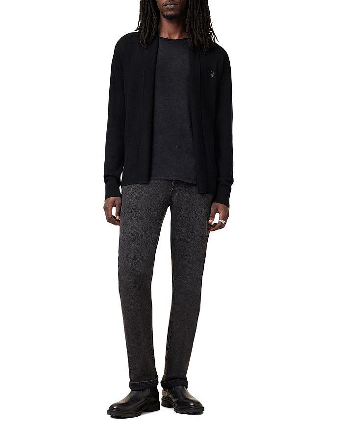 ALL SAINTS Mode Regular Fit Merino Wool Open Cardigan Sweater