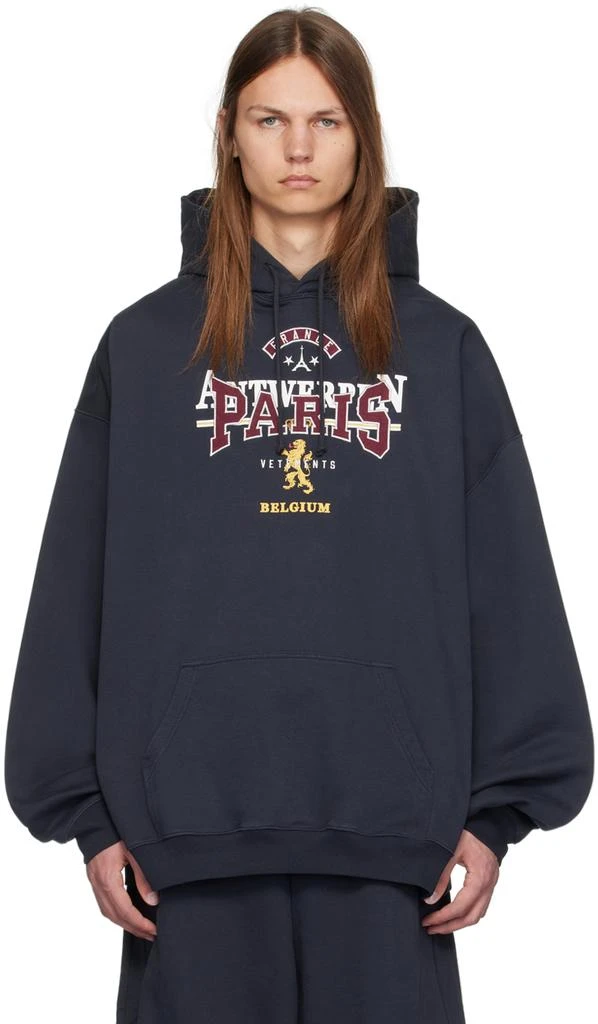 Vetements Navy Tourist Hoodie 1