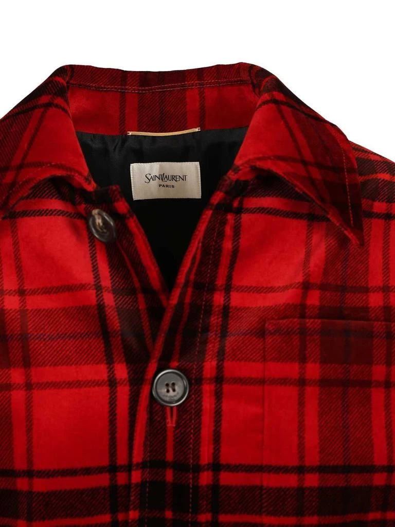 Yves Saint Laurent Saint Laurent Button-Up Tartan Jacket 4