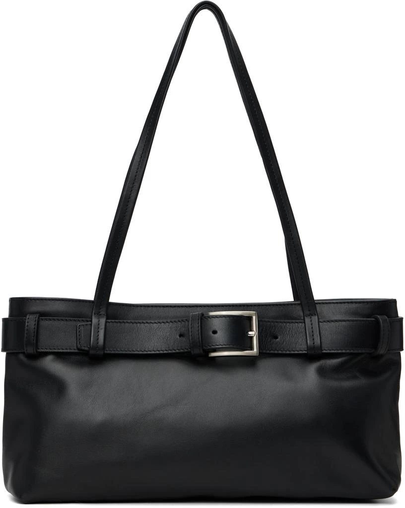 St. Agni Black Belt Detail Baguette Bag