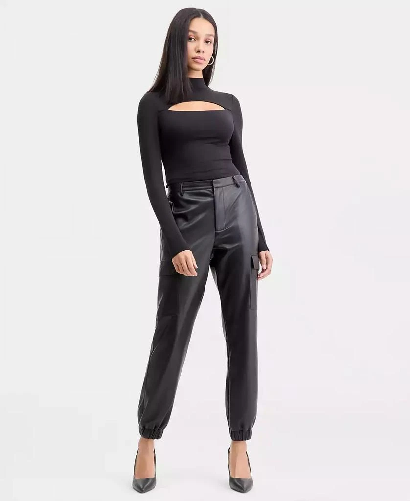 Bar III Women's Ly Faux-Leather Jogger Pants, Macy's Exclusive 1