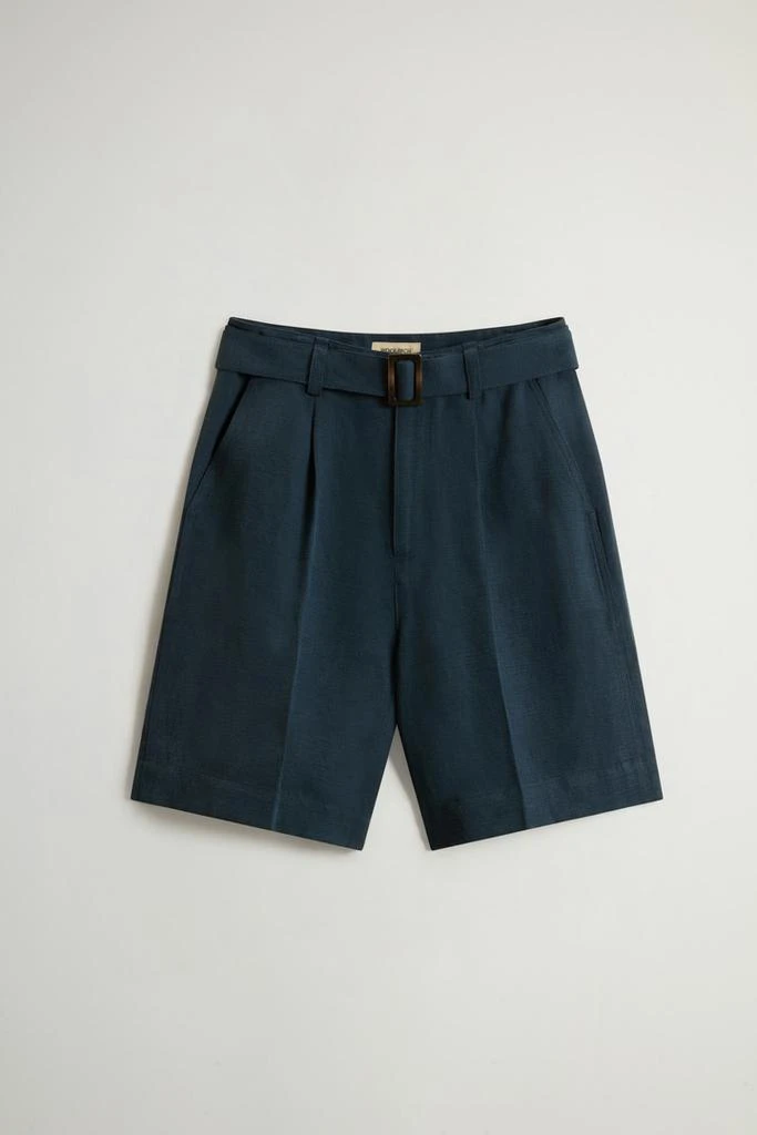 Woolrich Garment-Dyed Linen-Blend Bermuda Shorts - Women - Red 4