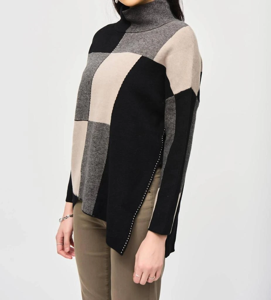 JOSEPH RIBKOFF Joseph Ribkoff - Color Block Jacquard Pullover 2