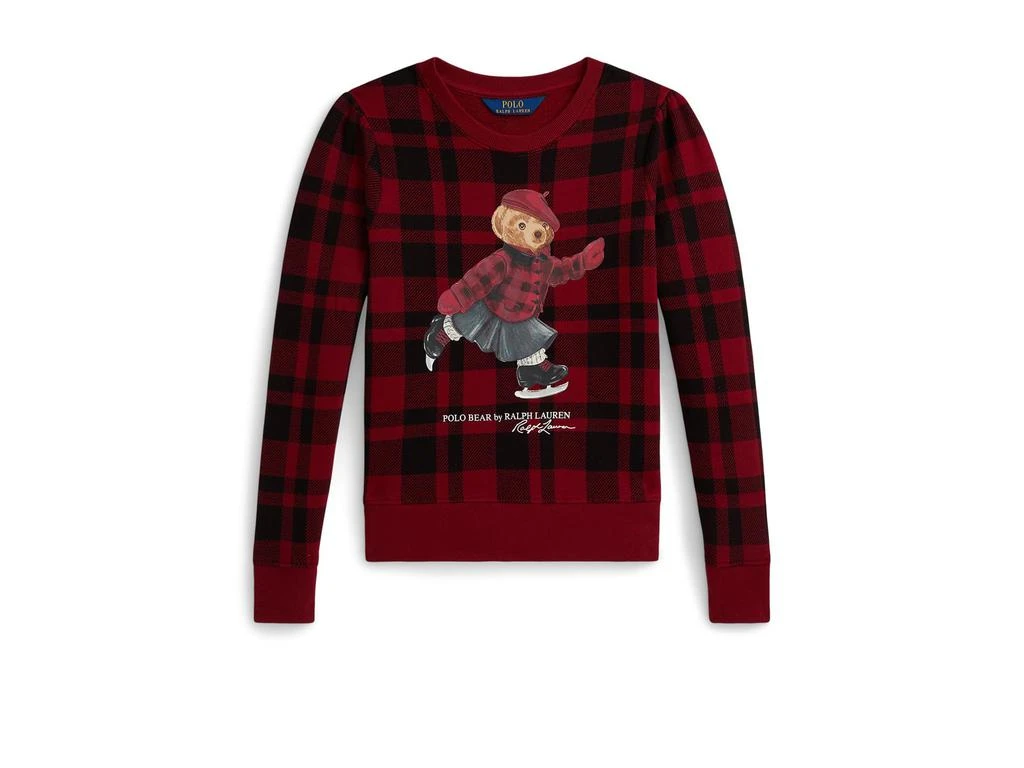 Ralph Lauren Plaid Polo Bear Fleece Sweatshirt (Big Kid)