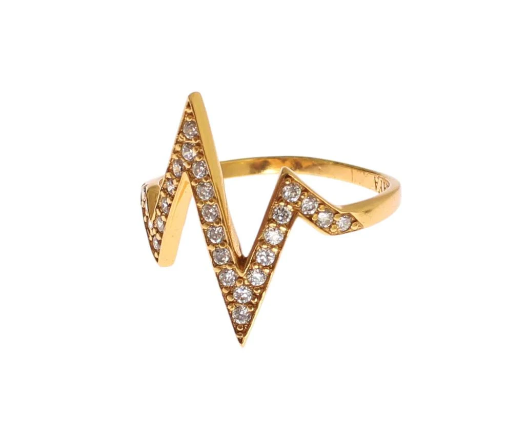 Nialaya Nialaya Gold 925 Silver s Clear CZ 18K Ring 2
