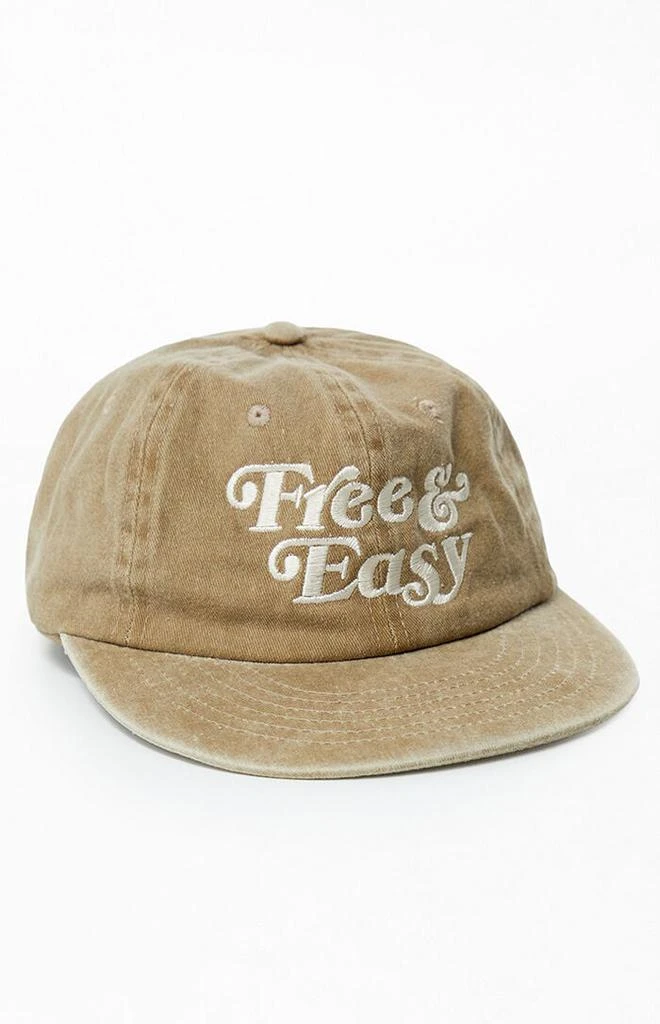 Free 
Easy Logo Washed Khaki Hat 1