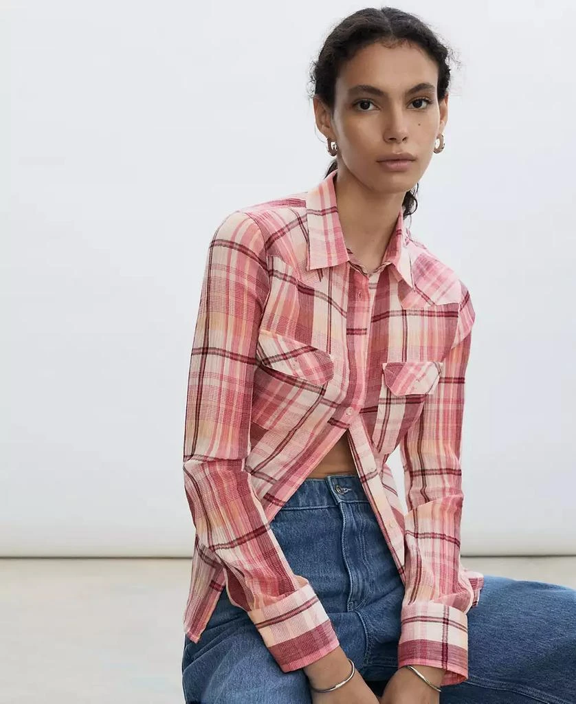 Mango Women's Check Cotton Shirt 8